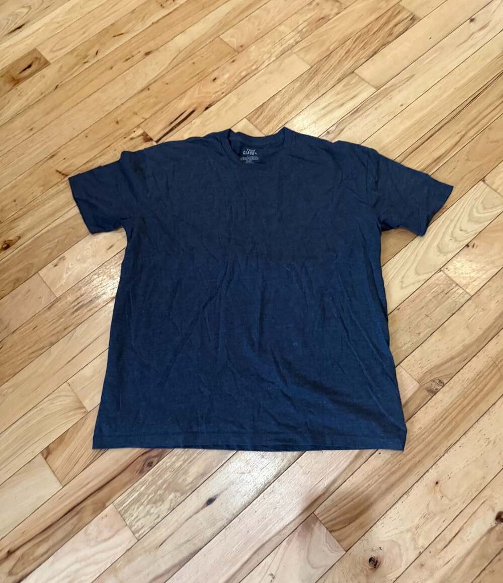 True Classic T-Shirt X-Large Blue Cotton Blend Crew Neck